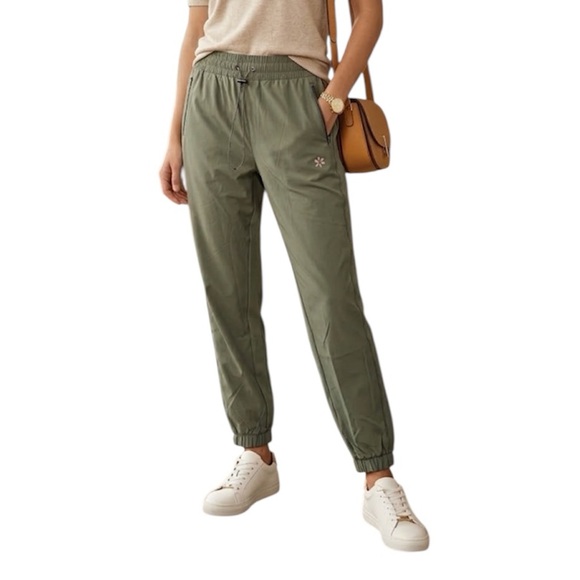Nine West Olive Green Jogger Pants - Lightweight Active Trousers Medium - Picture 7 of 7